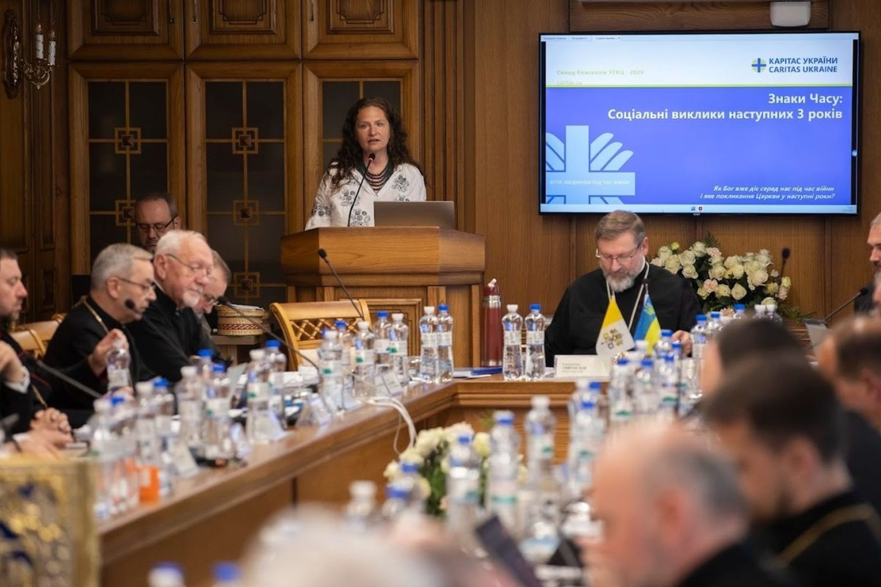 На Синоді єпископів УГКЦ Тетяна Ставничи представила доповідь про соціальне служіння Карітасу